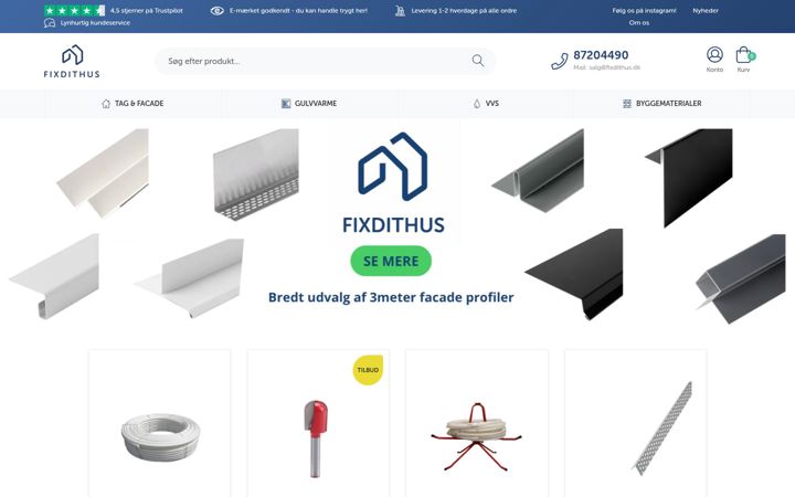 Screenshot von fixdithus.dk