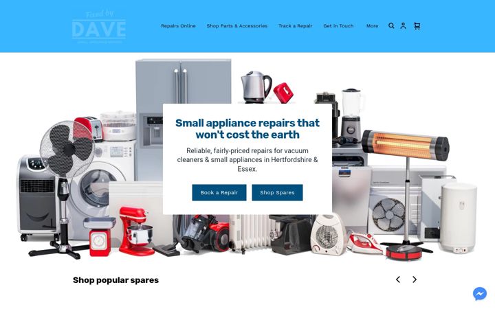Screenshot of fixedbydave.co.uk