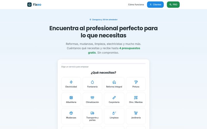 Screenshot of fixeo.es