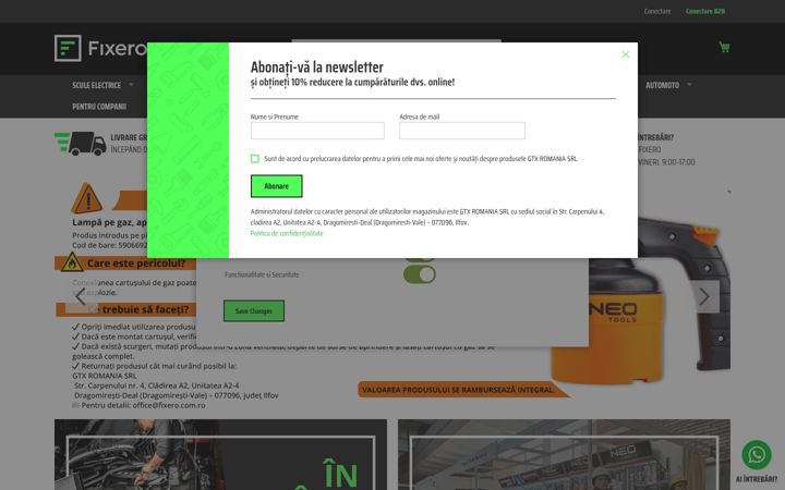 Screenshot of fixero.com.ro