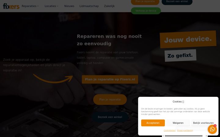 Screenshot of fixers.eu