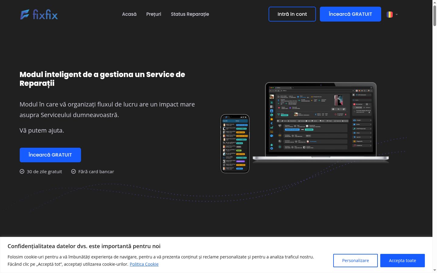 Captura de pantalla del banner de consentimiento mostrado antes de cualquier interacción