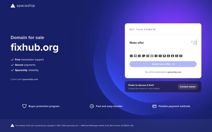 Screenshot of fixhub.org