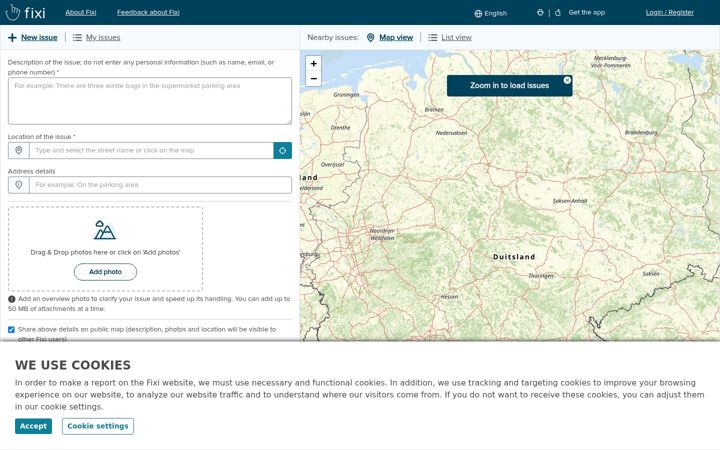 Screenshot of fixi.de