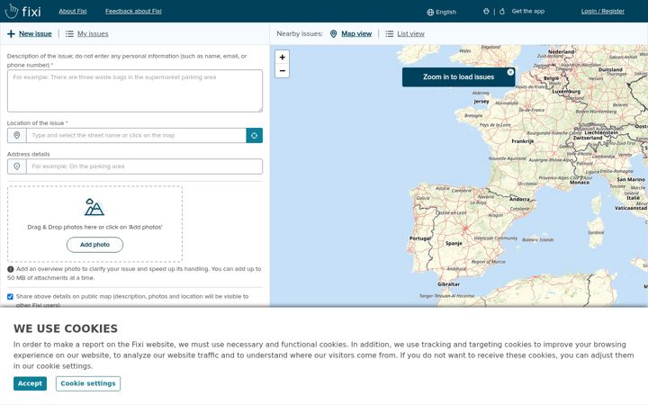 Screenshot of fixi.es