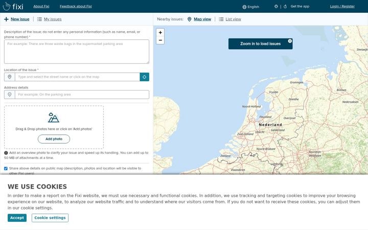 Screenshot of fixi.nl
