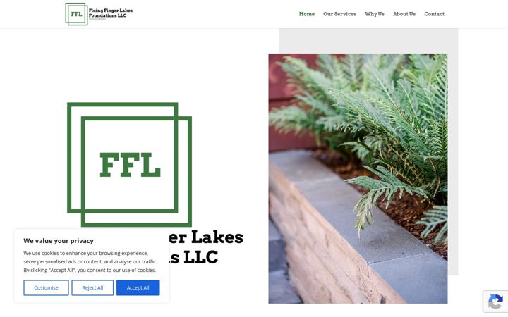Screenshot of fixingfingerlakesfoundations.com