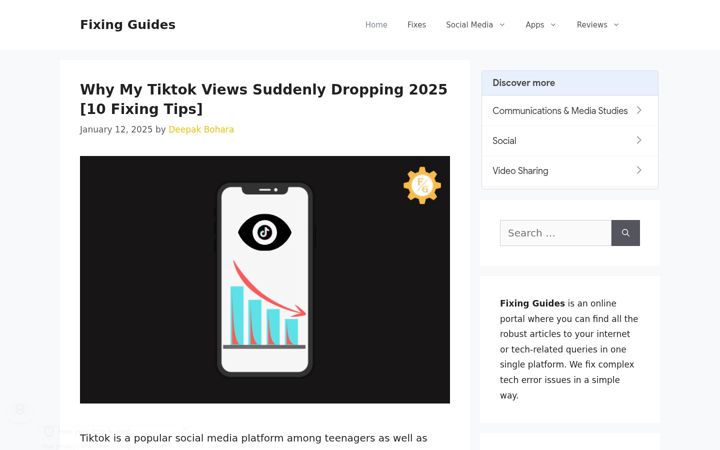 Screenshot of fixingguides.com