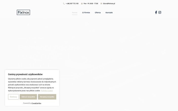 Screenshot of fixinox.pl
