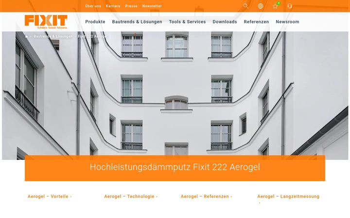 Screenshot of fixit-aerogel.com