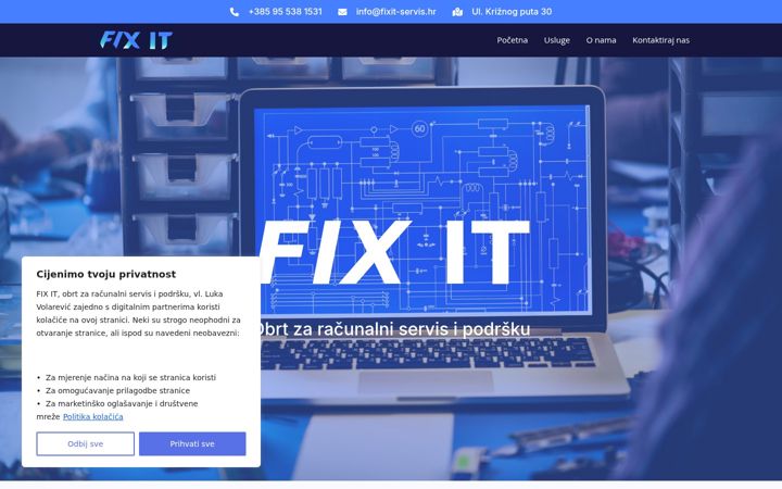 Snímek obrazovky fixit-servis.hr