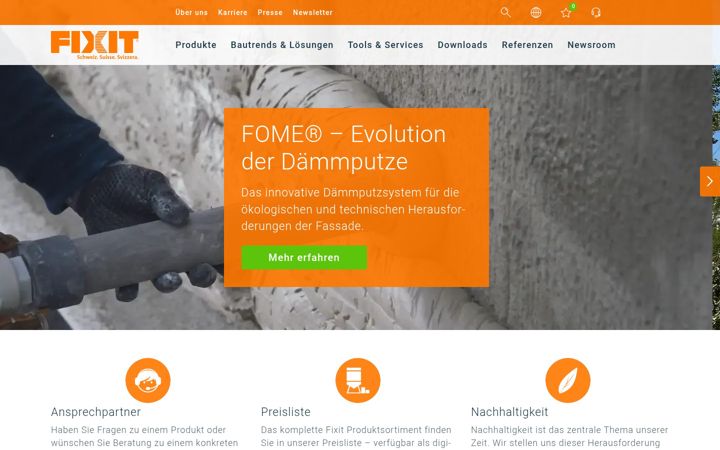Screenshot of fixit.ch