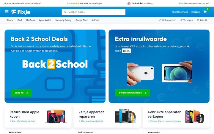 Screenshot of fixjeiphone.nl