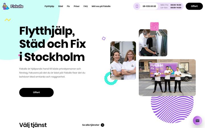 Screenshot of fixkalle.se