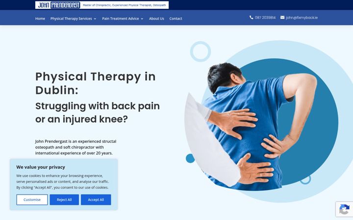Screenshot of fixmyback.ie