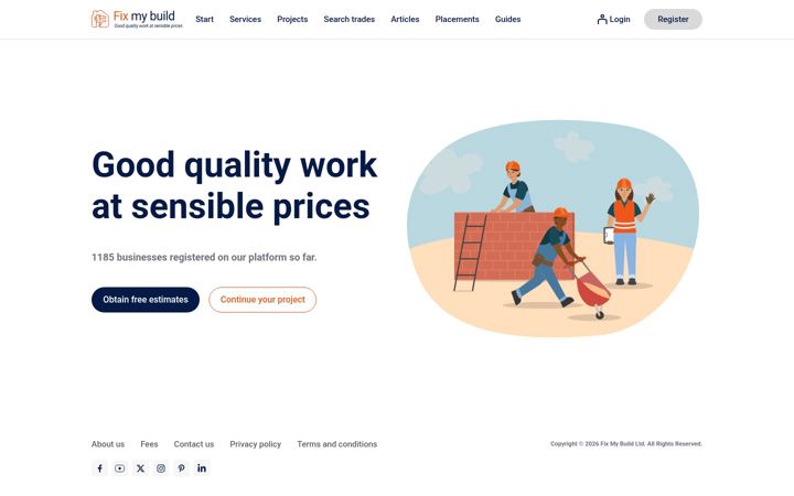 Screenshot of fixmybuild.com