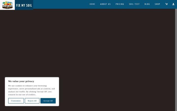 Screenshot of fixmysoil.com