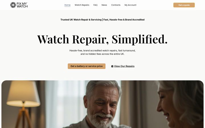 Screenshot of fixmywatch.co.uk