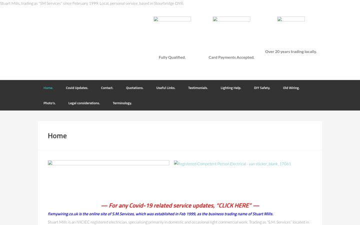 Screenshot of fixmywiring.co.uk