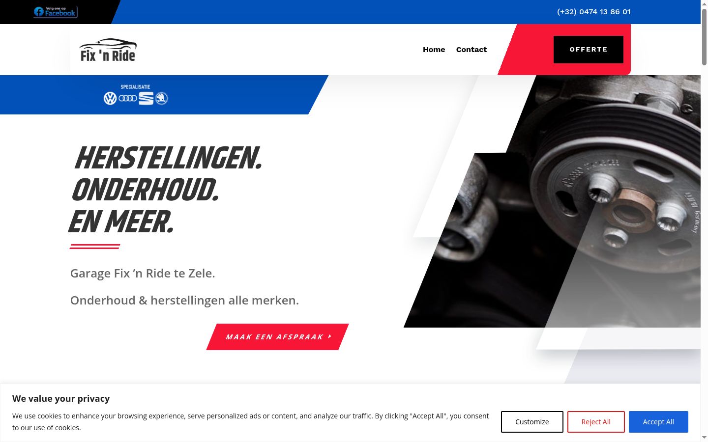 Screenshot des Einwilligungsbanners vor jeglicher Interaktion