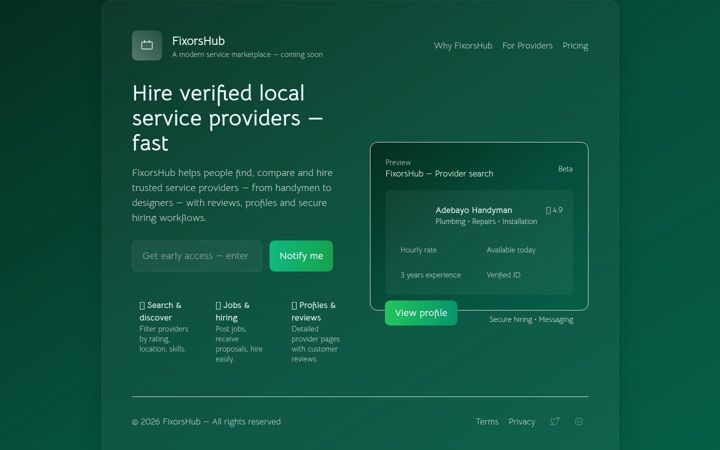 Screenshot of fixorshub.com