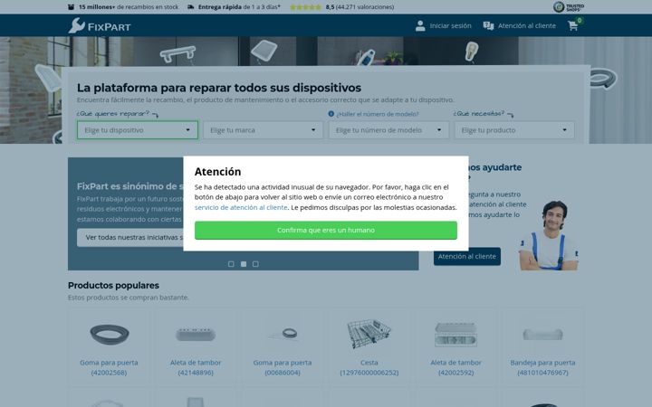 Zrzut ekranu fixpart.es