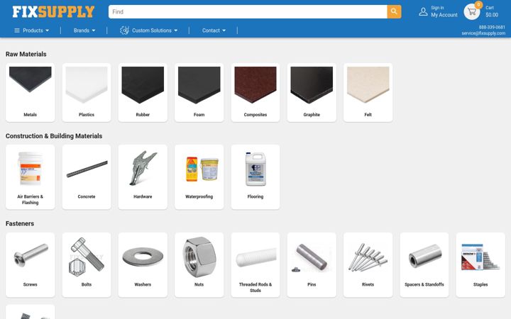 Screenshot of fixsupply.com