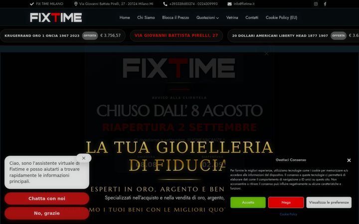 Screenshot του fixtime.it