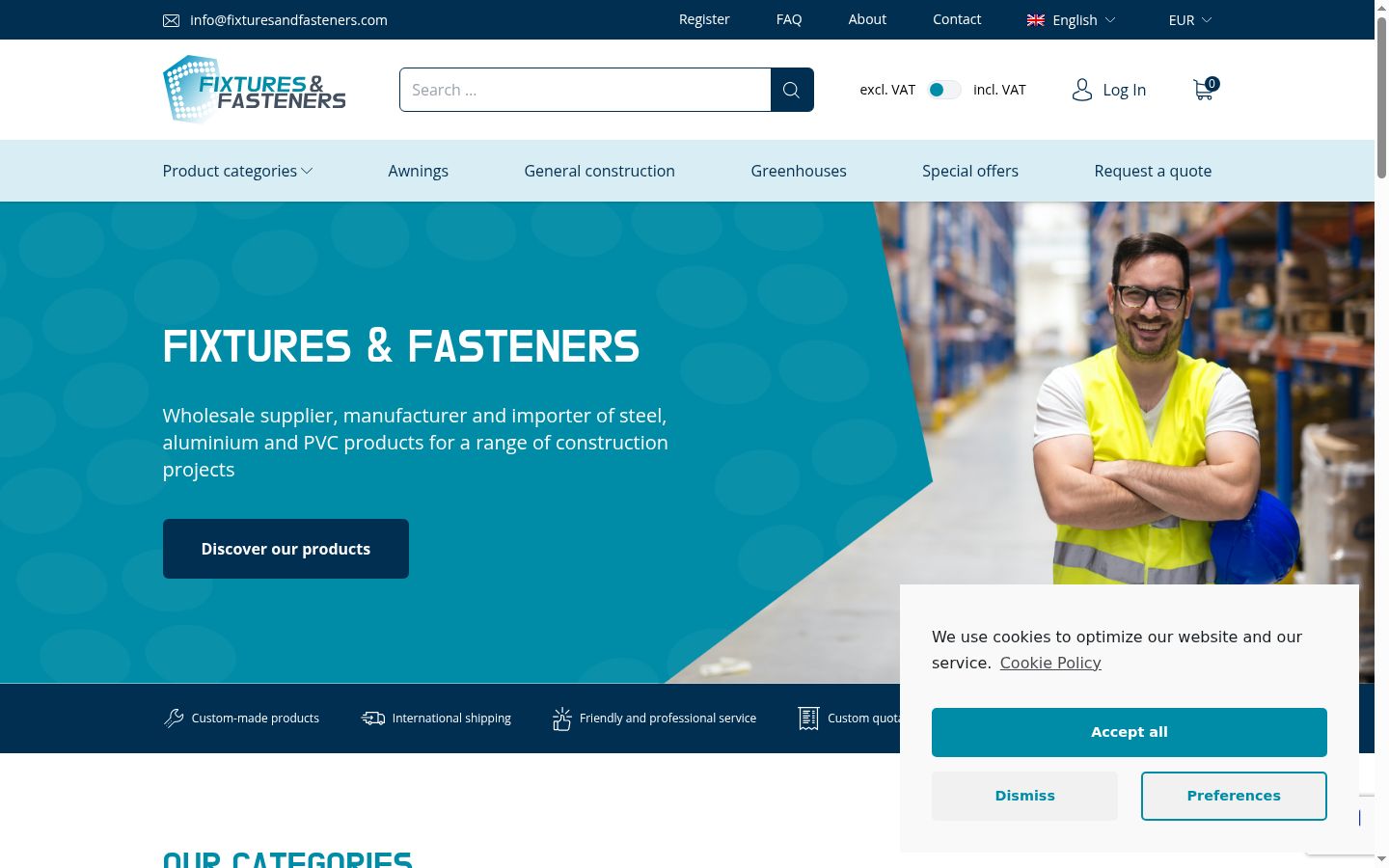 Screenshot des Einwilligungsbanners vor jeglicher Interaktion