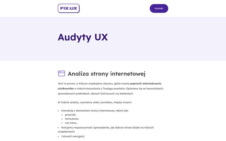 Screenshot of fixux.pl