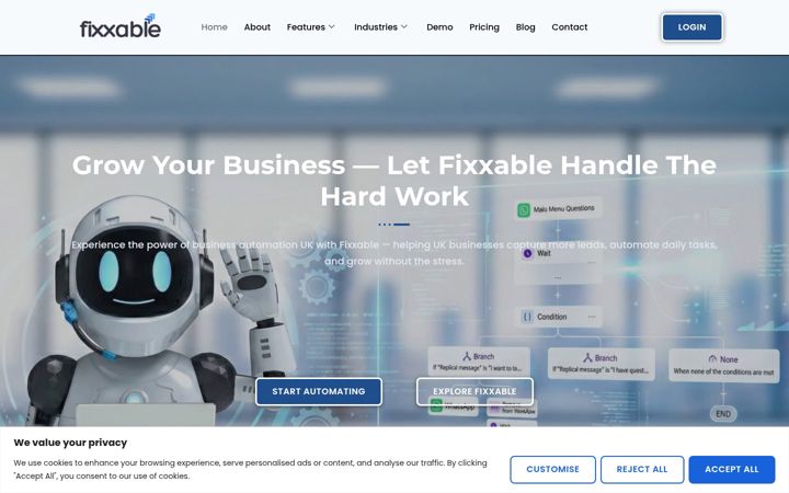 Screenshot ta' fixxable.co.uk