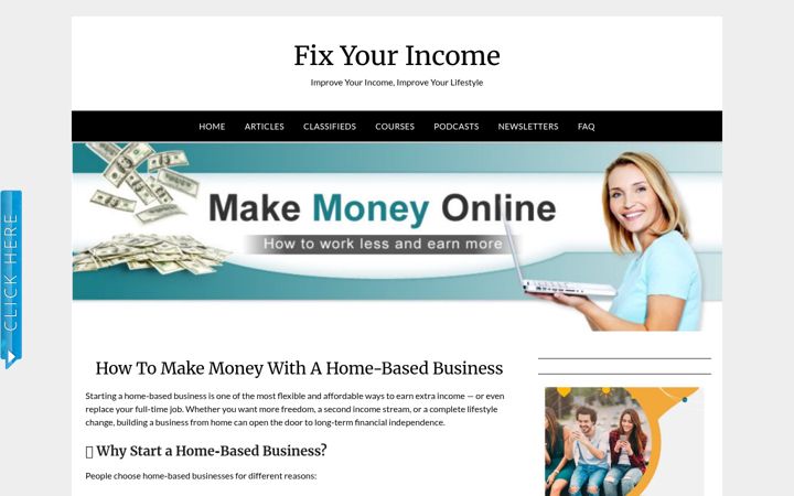 Screenshot of fixyourincome.com