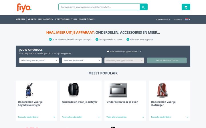 Screenshot of fiyo.nl