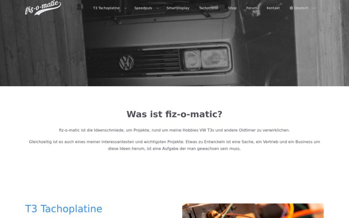 Screenshot stránky fiz-o-matic.net