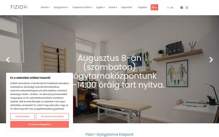 Screenshot of fizioplus.hu