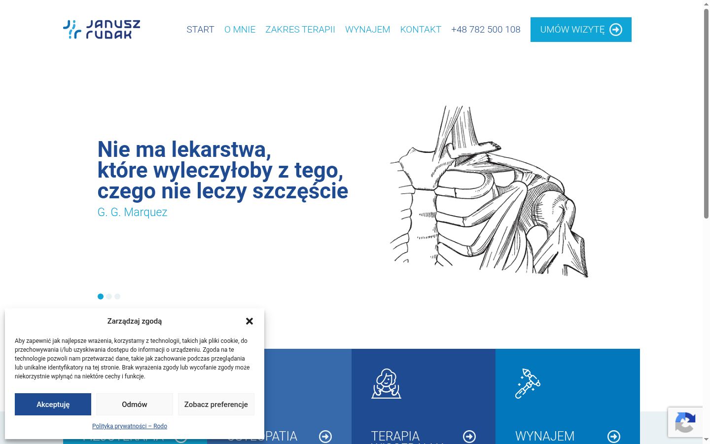Zrzut ekranu banera zgody wyświetlanego przed jakąkolwiek interakcją