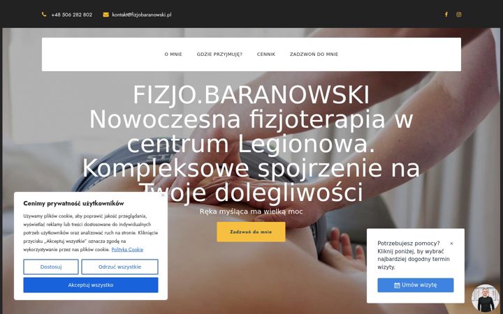 Screenshot of fizjobaranowski.pl