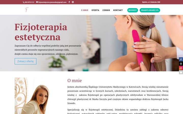 Screenshot of fizjoestetyczna.com