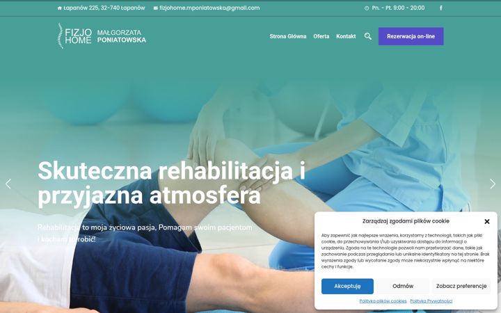 Screenshot of fizjohome24.pl