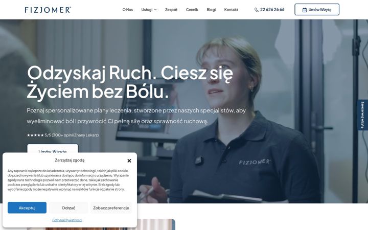 Screenshot of fizjomer.pl