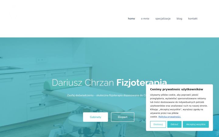 Screenshot of fizjoterapia-chrzan.pl