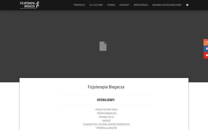 Screenshot of fizjoterapiabiegacza.pl