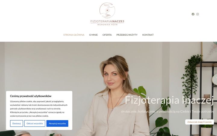 Screenshot of fizjoterapiainaczej.pl