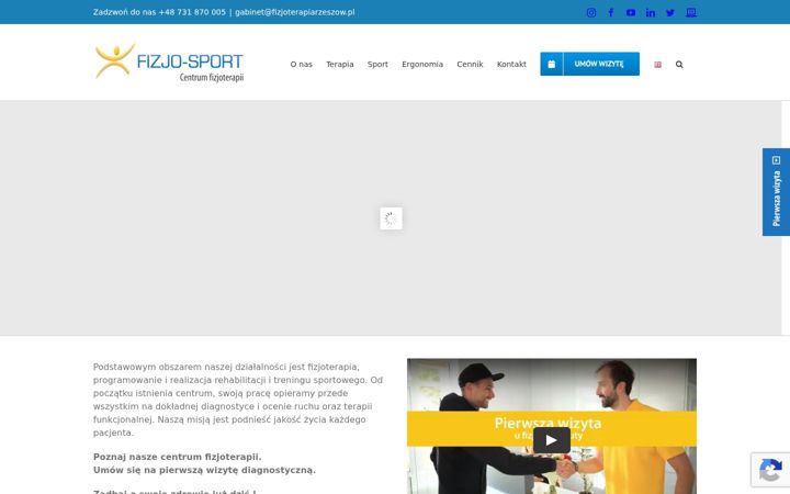 Screenshot of fizjoterapiarzeszow.pl