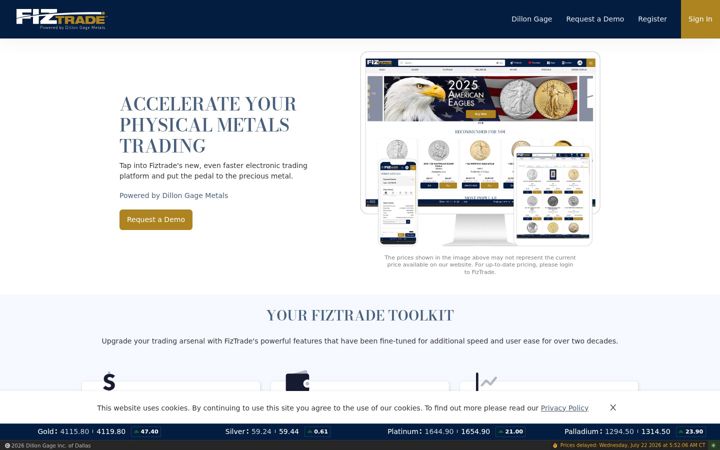Screenshot ta' fiztrade.com