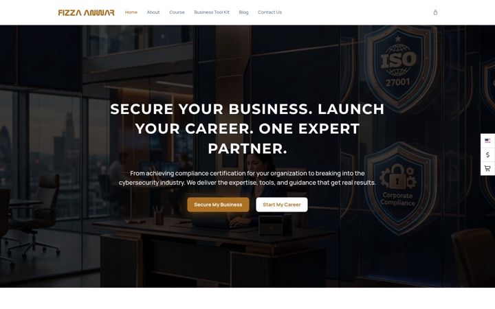 Screenshot of fizzaanwar.com