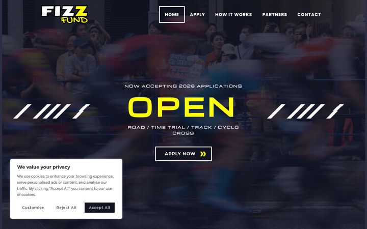 Screenshot ta' fizzcycling.co.uk