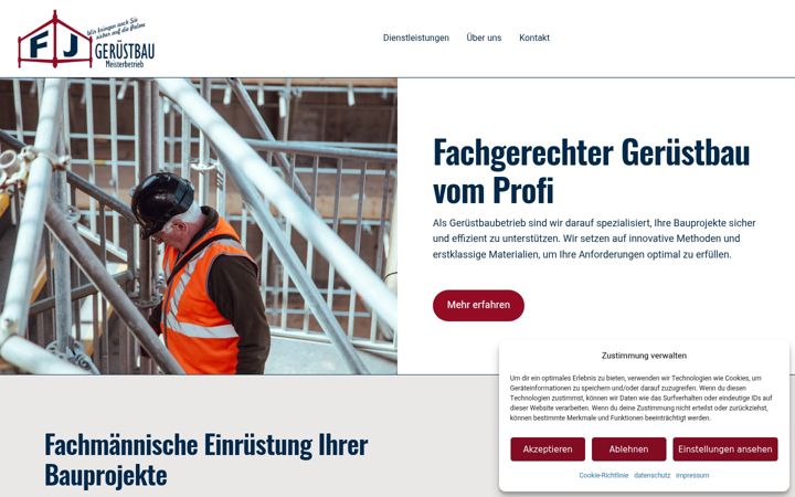 Ekrano kopija fj-geruestbau.de