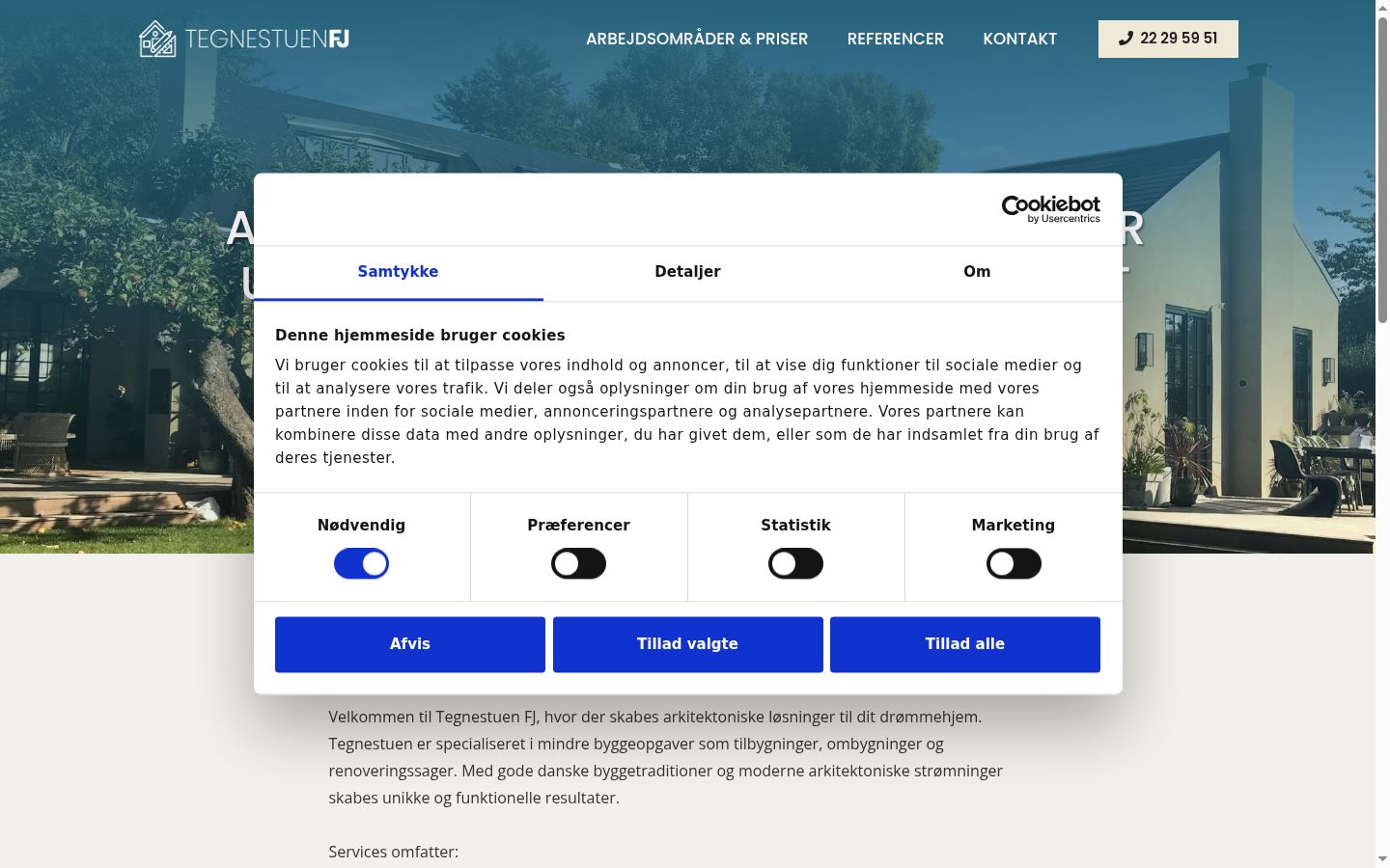 Screenshot des Einwilligungsbanners vor jeglicher Interaktion