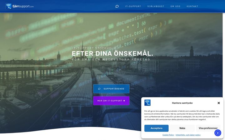 Screenshot of fjarrsupport.com